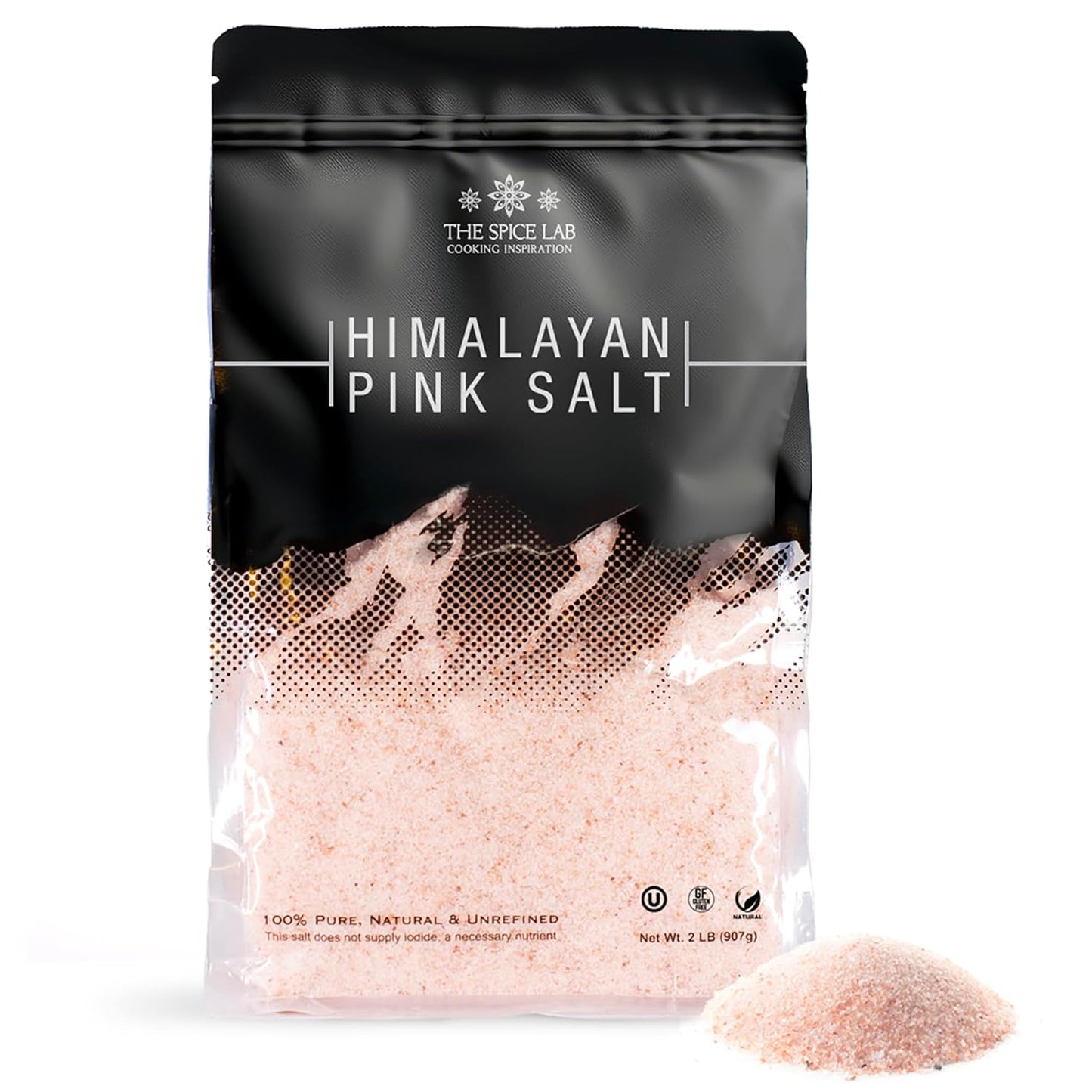 Pink Himalayan Salt - (Fine Grain) - 2 Lb Bag - All Purpose Cooking & Table Salt - Our Salt Will Work in a Salt Shaker - Non GMO, OU Kosher Sea Salt - Nutrient and Mineral Dense for Health - 100% Certified & Tested. by