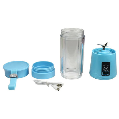 380Ml Electric Juicer Bottle, Fruit Vegetable Blender, Portable Smoothie Maker Mixer Bottle, Rechargeable Blender Bottle, Light Blue